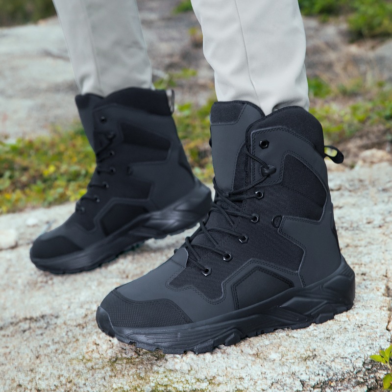 Wildman Hunting & Outdoor Photos - Herren Taktische Stiefel mit Schnürung, Robuste