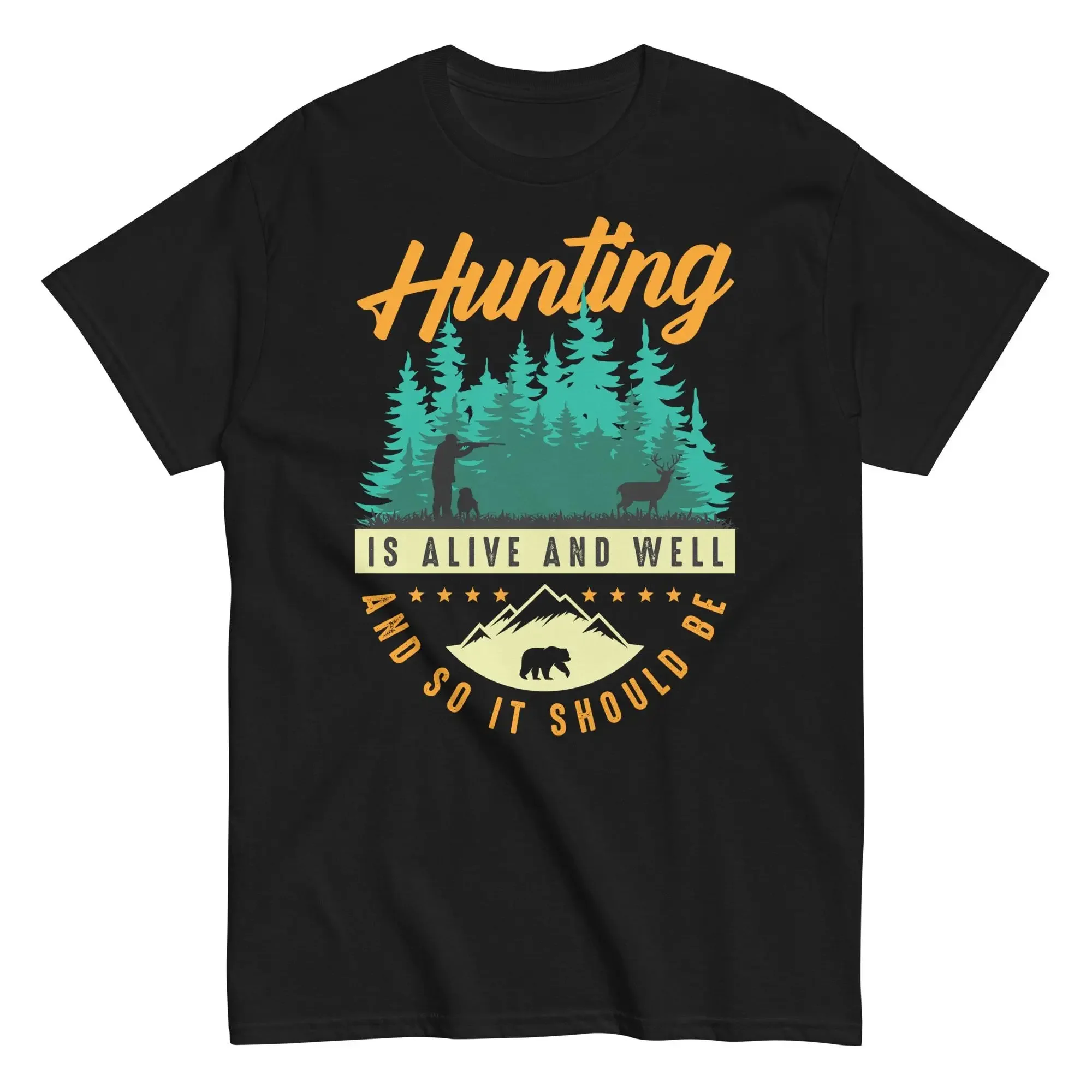 Wildman Hunting & Outdoor Photos - Ich Sollte Jagen gehen T-Shirt Hirsch