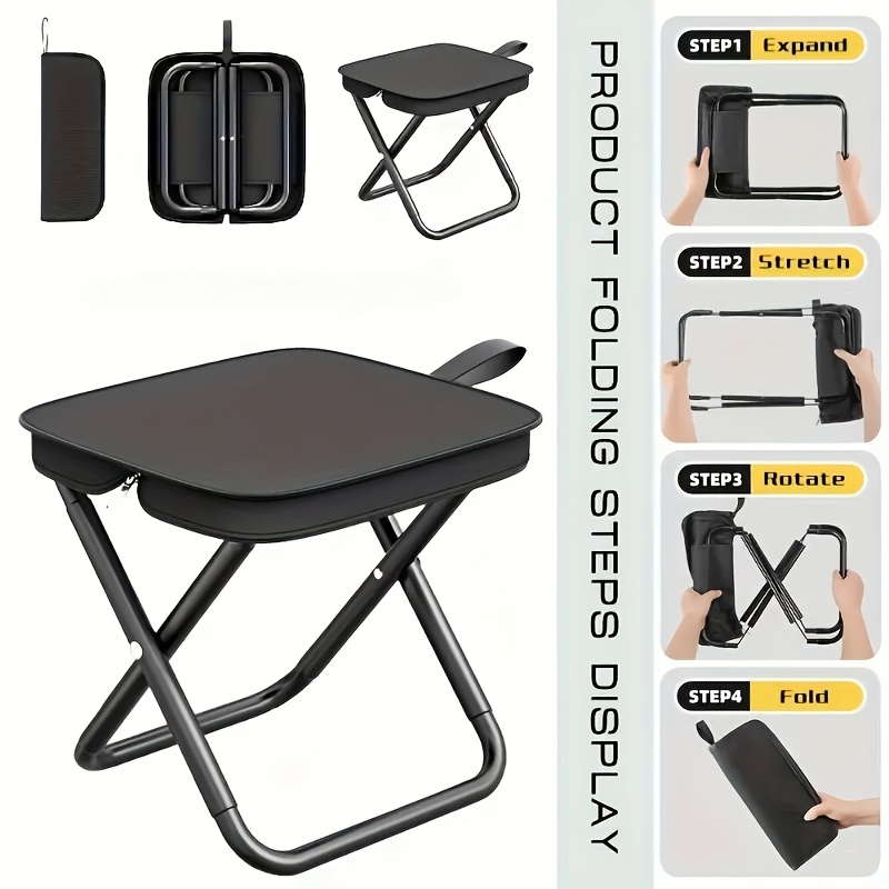 Outdoor Hunting Chair - Tragbarer Klapphocker, leichter Campingstuhl, faltbarer Sitz