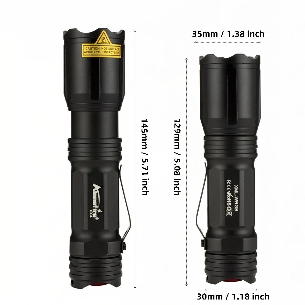 Zoom 4-Farben-LED-Taschenlampe – Outdoor Hunting Photography Bewertung und Preis